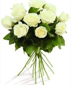 White Roses Handtied