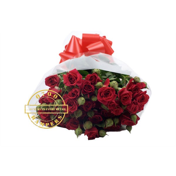 Mass Of Red Spray Roses Medium