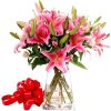 Pink Lilies In Vase