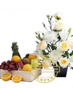 Fruit and flower hamper